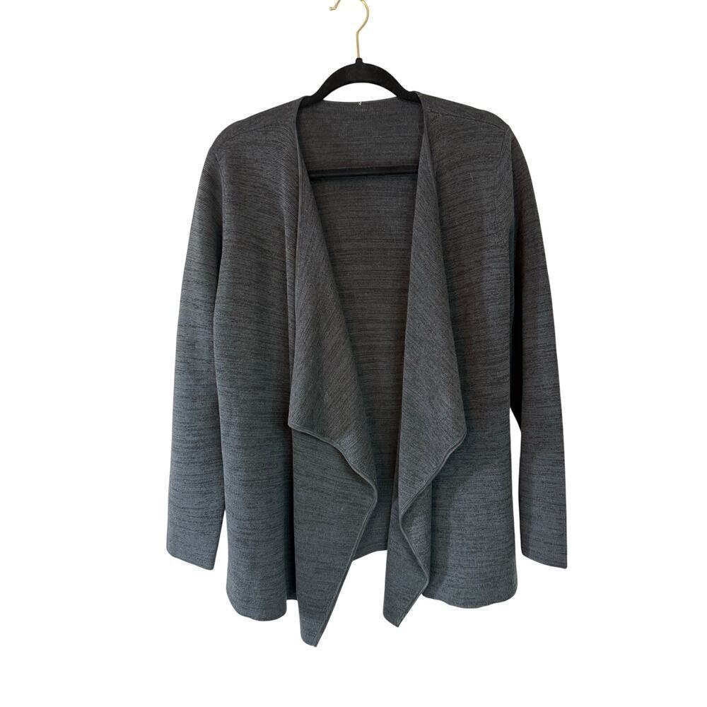 Eileen Fisher open front silk organic cotton cardigan